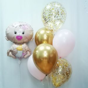 Набор шаров на выписку золотой