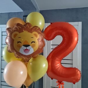 Шарики на 2 года с головой льва