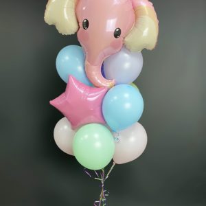 Нежные шарики для девочки с головой слона