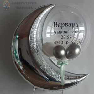Шары на выписку месяц и большой шар с шариками и индивидуальной надписью