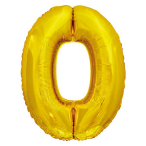 Цифра 0, золото, 86 см