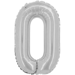 Цифра 0 серебро 102 см.