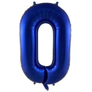 Цифра 0 тёмно-синяя 102 см.