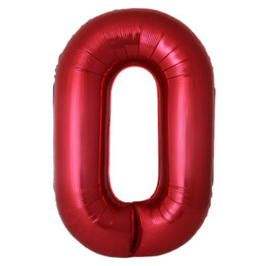 Цифра 0 красный 102 см.
