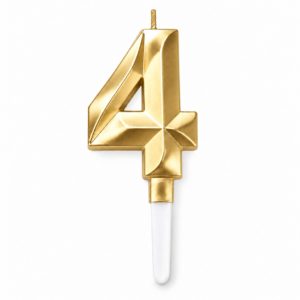 Свеча 4, грани, золото