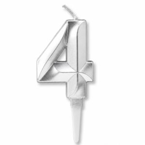 Свеча 4, грани, серебро