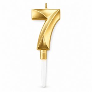 Свеча 7, грани, золото