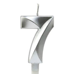 Свеча 7, грани, серебро