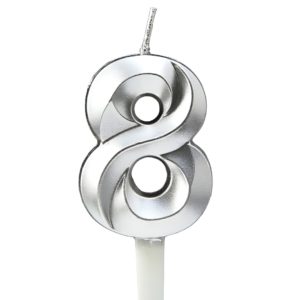 Свеча 8, грани, серебро