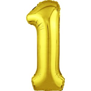 Цифра 1 золото 102 см